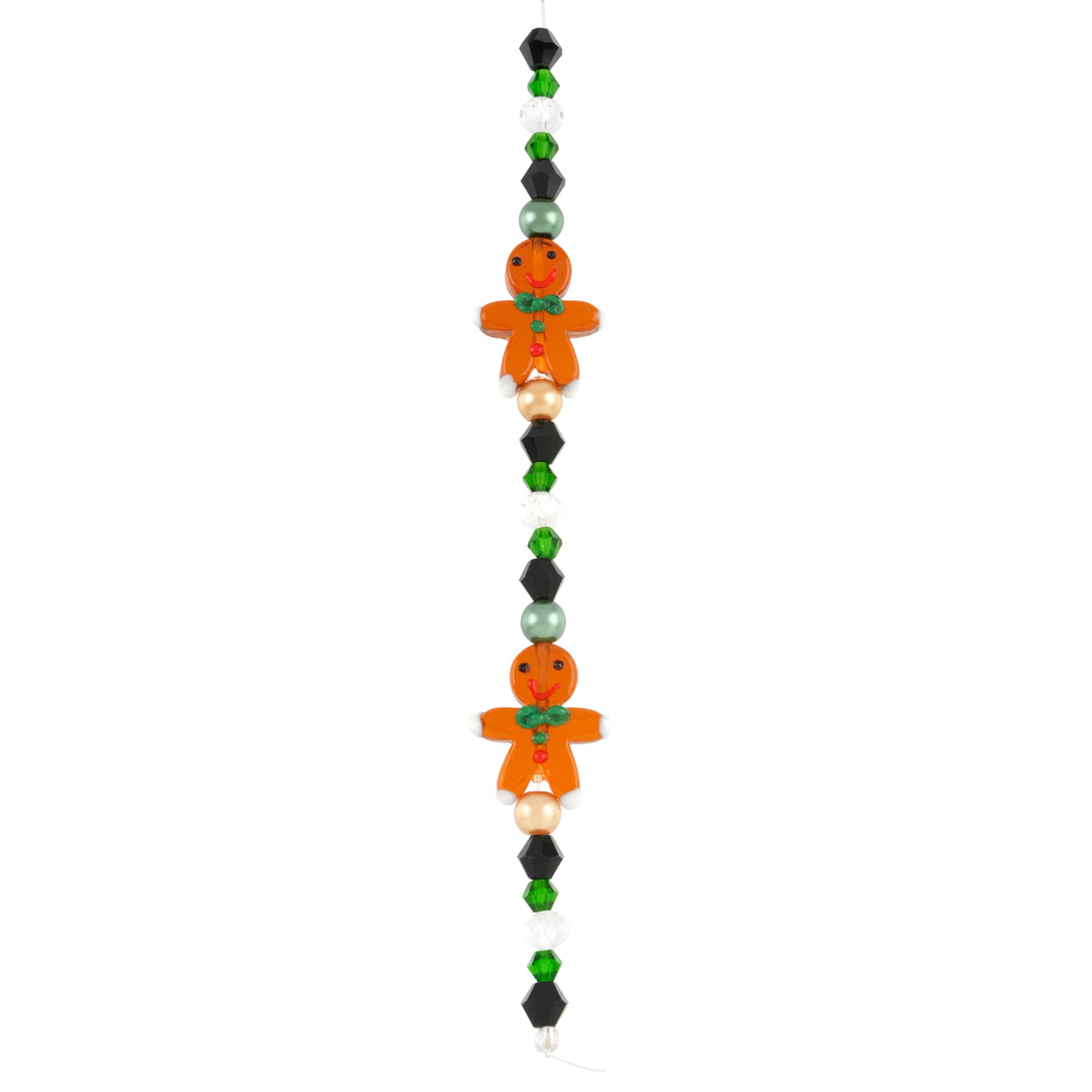 Brown Gingerbread Man Lampwork Glass Bead Mix by Bead Landing™